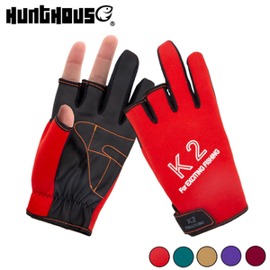 Hunthouse extérieur trois demi-doigt conception hiver imperméable respirant vêtements <span class=keywords><strong>de</strong></span> plongée gants <span class=keywords><strong>de</strong></span> pêche sans doigts - Product Image 5