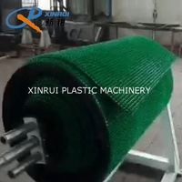 Ligne de production de tapis en plastique PE à vis simple avec contrôle PLC et haute productivité
