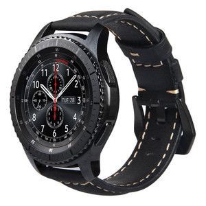 Más de 20mm/22mm de liberación rápida de cuero genuino cuero de Caballo Loco correa <span class=keywords><strong>para</strong></span> <span class=keywords><strong>Samsung</strong></span> <span class=keywords><strong>Gear</strong></span> S3/<span class=keywords><strong>S2</strong></span> Galaxy banda de cuero - Product Image 2