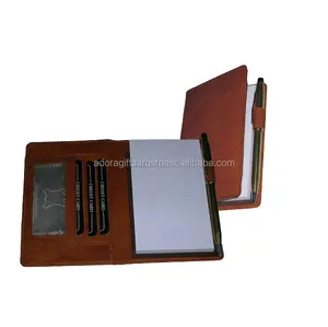 Passen Sie die Top Grained Leather Diary Cover/Business Notebook Tagebuch mit Stift halter/New Style Agenda Cover an