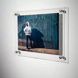 Double Panel Clear A4 Acrylic Certificate Frame Poster Photo Frame Wall Mount