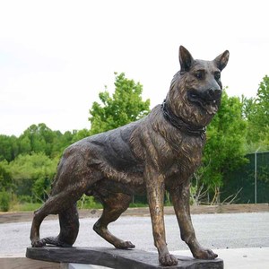 Scultura Decorativa da Giardino a Grandezza Naturale di Cane in Metallo, Statua di Great Dane in Bronzo - Product Image 6