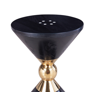 Rotondo nero po 'elegante lato caffè divano tavoli e alla fine tavoli centro tavolo del salotto - Product Image 2