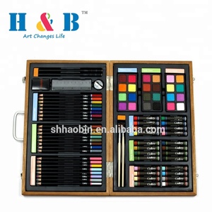 HB 82 unids de madera de Color Natural caja de pintura color de lápiz de Color y dibujo arte - Product Image 1