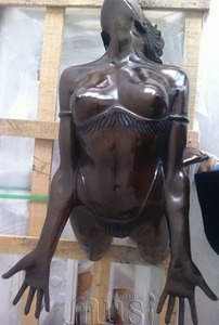 Artigianato in metallo Bronzo Donna Nuda Scultura di <span class=keywords><strong>Caffè</strong></span> di Base Da Tavolo Statua - Product Image 2