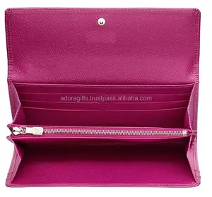 Beautiful attractive pink ladies wallet/ fancy lady elegance purses / faux leather women wallet