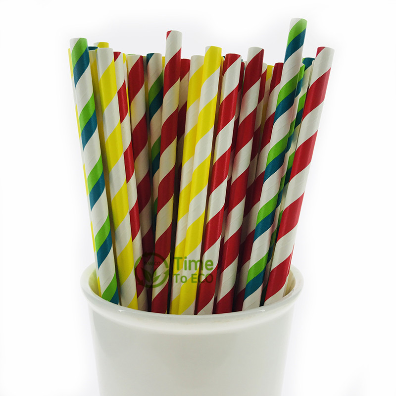 Wholesale Customizable Color & Printing 100% Biodegradable Paper Straw