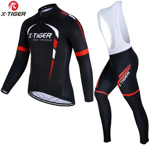 X-tiger-ensemble de cyclisme en Jersey, à manches longues, vêtements de vélo, vtt, Ropa Ciclismo