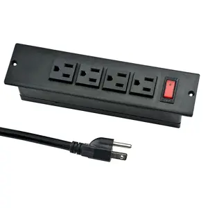 office furniture Desktop US 4-Outlets Sockets Power Unit With Switch extension sockets