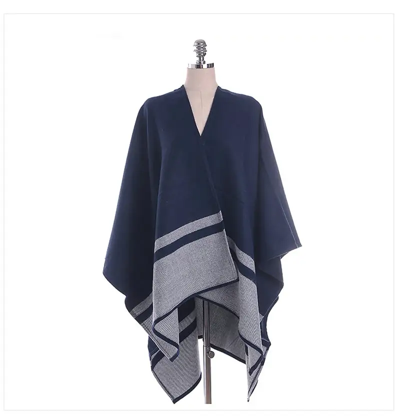 Nieuwe poncho sjaal winter plaid gebreide shawl