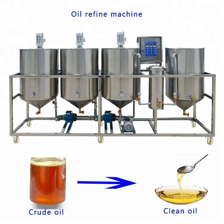Hoge Kwaliteit 1T/D Kleine Schaal Palm Olie Raffinage Machine Met Fractionation