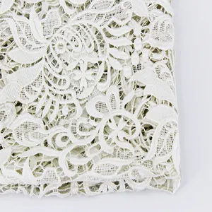 Beyaz moda düğün dantel kumaş suda çözünür kumaş suda çözünür dantel kumaş