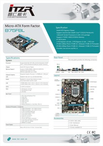 ESONIC B75FFL高性能ゲーム<span class=keywords><strong>Ddr3</strong></span> PCメインボードB75 Lga1155ソケットマザーボードサポートUSB3.0 PCマザーボード - Product Image 2