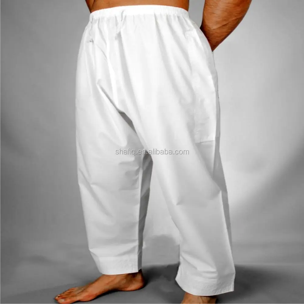 Pantalones largos árabes y afghani para hombre, venta al por mayor, color blanco Islámico