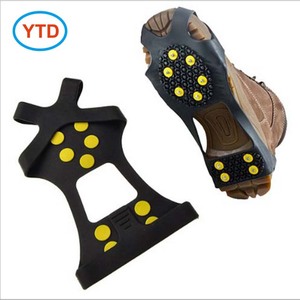 YTD-005 Outdoor Gummi Anti-Rutsch-Eis schuh Stiefel Griffe Elastische Steigeisen Schnees pitzen Traktion klampen 10 Stollen für Kletter touren - Product Image 3