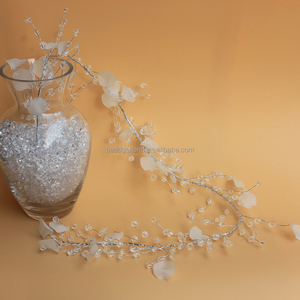 Boda fondo claro talló acrílico redondo mate flor pétalo cadena para <span class=keywords><strong>las</strong></span> piezas de la lámpara - Product Image 4