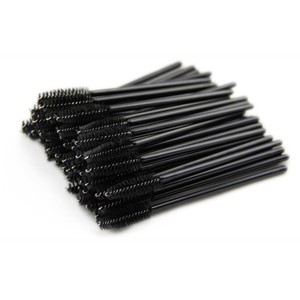 50 cái/gói Đen Cong Mascara Bàn Chải Lông Mi Applicator Nylon Tóc Mascara Applicator Miễn Phí Mẫu Mở Rộng Lông Mi Bàn Chải - Product Image 6