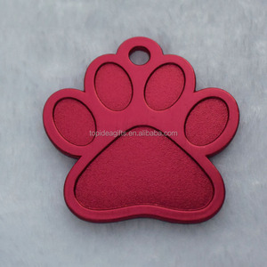Disesuaikan Aluminium Anodized Paw kucing <span class=keywords><strong>Dog</strong></span> ID <span class=keywords><strong>tag</strong></span> Pet <span class=keywords><strong>tag</strong></span> merah biru kuning hijau penanda anjing pabrik