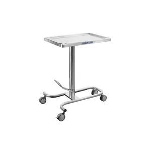 Hospital Stainless Steel Surgical Hydraulic Mechanical Mayo Table In Operating Room Medical Instrument Trolley For Sale