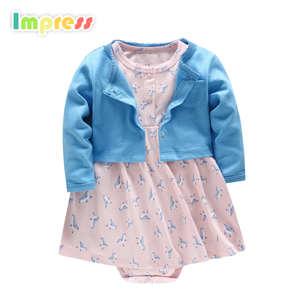 Comercio al por mayor de ropa de bebé bebé de algodón superior con vestido del <span class=keywords><strong>mono</strong></span> del bebé del diseño - Product Image 5