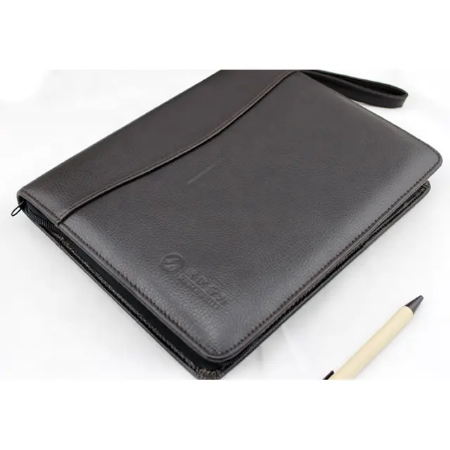 Custom leder abdeckung tag planer veranstalter agenda notebooks mit zipper