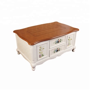 Commode à tiroirs de style français en bois antique de couleur verte - Product Image 6