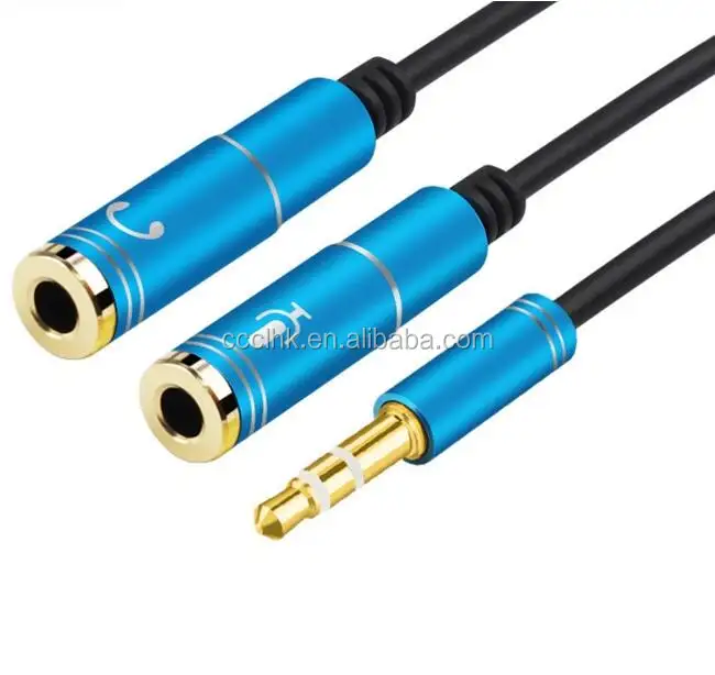 30 CM 3.5mm Headphone Mic Audio Y Splitter Kabel Pria Ganda Wanita Converter Adapter