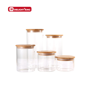 EUDR - Tarro de Almacenamiento Hermético de <span class=keywords><strong>Vidrio</strong></span> Borosilicato Transparente de Alta Calidad, 500 ml, Tapa de Madera, Diseño Multifuncional, Logotipo Personalizado, Frescura - Product Image 4