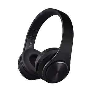 Fones de ouvido bluetooth dobráveis leves, com fio, som hd stereo, para celular, tv, pc