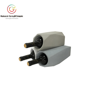 Soporte para botellas de vino, estantería colorida geométrica creativa, Ornamental, de hormigón - Product Image 2