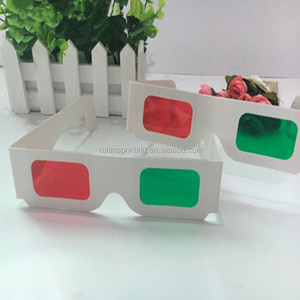 Gafas de papel 3D magenta rojo verde para decoraciones de fiestas ocasiones festivas que incluyen Navidad Día de San Valentín Día del Padre - Product Image 3