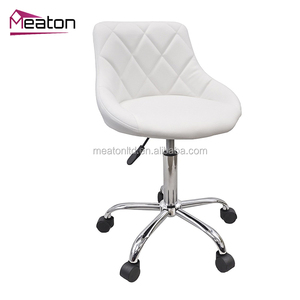 现代设计高度可调节软垫旋转沙龙吧凳五个轮子 - Product Image 1