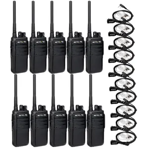 Retevis RT21 שלגון להשתיק אבטחת ווקי טוקי UHF 400-480MHz 16CH VOX שתי דרך רדיו נטענת + 2Pin אוזניות