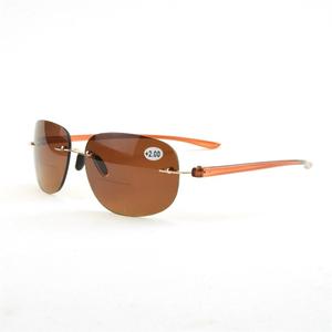 Gafas de Lectura Bifocales de Pesca con Marco Delgado de Acero Inoxidable de Alta Calidad con Lentes Blancas, Lectores de Protección para Exteriores Negros - Product Image 2