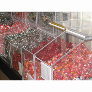 ถังลูกอมอะคริลิกหนา4มม. พร้อมช้อนสำหรับร้านค้าและซูเปอร์มาร์เก็ต - Product Image 1