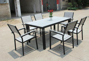 De <span class=keywords><strong>Jardín</strong></span> del patio de juegos de comedor de <span class=keywords><strong>madera</strong></span> de muebles de plástico <span class=keywords><strong>sillas</strong></span> <span class=keywords><strong>y</strong></span> <span class=keywords><strong>mesa</strong></span> cuadrada 5pcs - Product Image 2