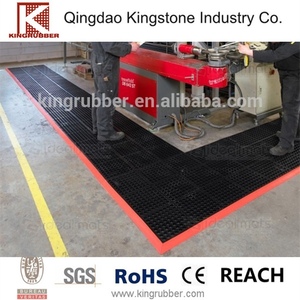 Heavy Duty noir 36 x 36 polegada verrouillage <span class=keywords><strong>Restaurant</strong></span> / Bar Anti - Fatigue tapis de sol en caoutchouc - Product Image 1