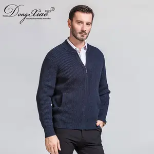 Hombre invierno cuello alto cardigan lana 12Gg suéter con mejor venta de moda