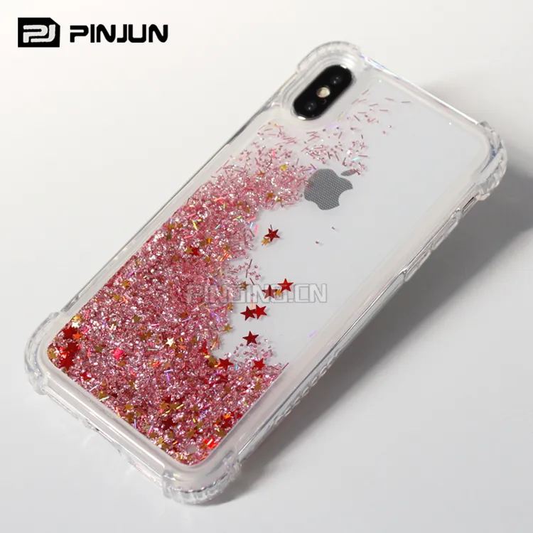 อุปกรณ์เสริมโทรศัพท์มือถือ Bling Glitter ของเหลวใสลอยทรายดูดกรณีโทรศัพท์มือถือสำหรับ Lenovo K8 Plus