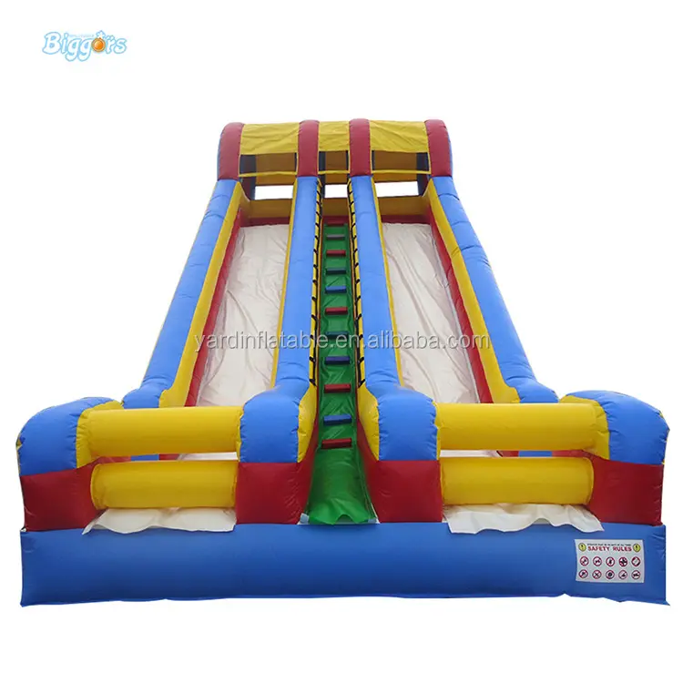 Outdoor Cheap Double Lane Sides Inflatable Bouncy Houses Slide Jumping Slide Game