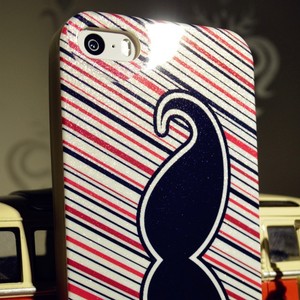 corea del estilo lindo bigote bling tendencia suave caja del teléfono para el iphone 5s - Product Image 4