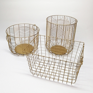 Huangtu prettyia cestas de armazenamento, organizador de fios de <span class=keywords><strong>metal</strong></span>, estilo nórdico, lavanderia com alças, para cozinha, banheiro, despensa