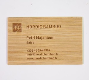 <span class=keywords><strong>Placage</strong></span> de bois de bambou fantaisie gravé/impression carte de visite - Product Image 5