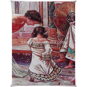 Di alta qualità 19x19 pollici Jacquard appesa a parete fabbrica all'ingrosso dio artigiano ubriaco inchiostro arazzo <span class=keywords><strong>commisurato</strong></span> stile di coordinazione - Product Image 2