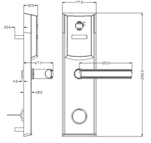 무료 소프트웨어 가구 잠금 보안 스마트 디지털 시스템 아델 RFID 카드 호텔 자물쇠 - Product Image 3