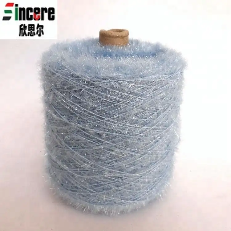 Crochet fancy feather eyelash yarn pattern Sincere 100%polyester yarn cn jia for nm knitting handknittinweaving and sewing
