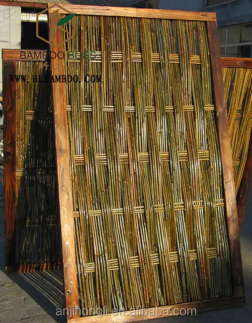 Marco de madera de bambú Natural, cercas pequeñas para jardines
