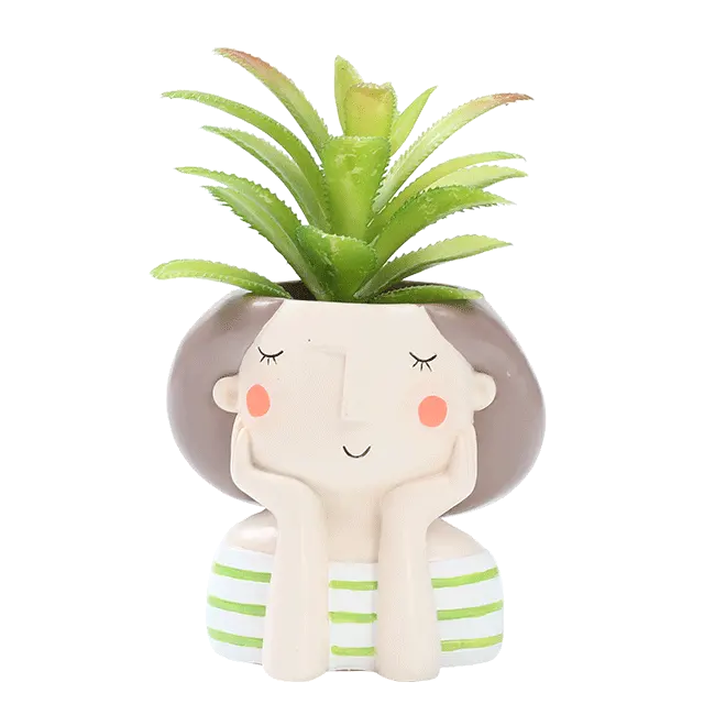 Roogo милые каучуковые цветочные горшки для девочек для мясистых растений