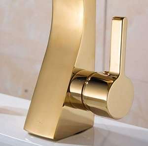 Robinet <span class=keywords><strong>de</strong></span> lavabo moderne monotrou en laiton couleur dorée mitigeur <span class=keywords><strong>de</strong></span> lavabo <span class=keywords><strong>de</strong></span> <span class=keywords><strong>salle</strong></span> <span class=keywords><strong>de</strong></span> <span class=keywords><strong>bain</strong></span> avec noyau <span class=keywords><strong>de</strong></span> valve en céramique - Product Image 4