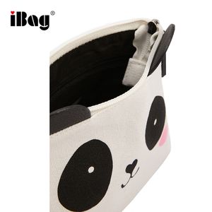 Usine Promotion Toile Fermeture À Glissière Dessins Animé Panda <span class=keywords><strong>Noir</strong></span> <span class=keywords><strong>et</strong></span> <span class=keywords><strong>Blanc</strong></span> Visage Cosmétique <span class=keywords><strong>Sac</strong></span> - Product Image 4